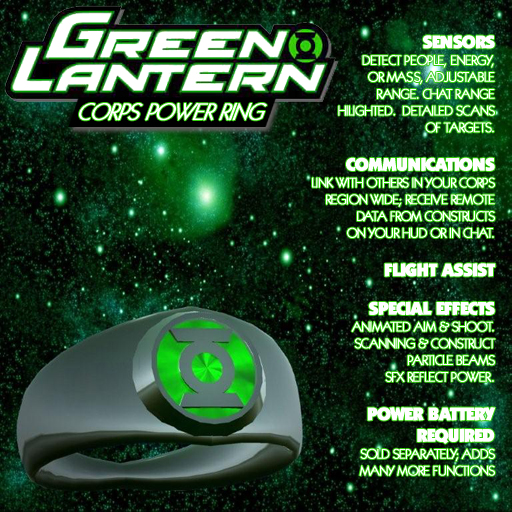 green lantern ring. Green Lantern Power Rings
